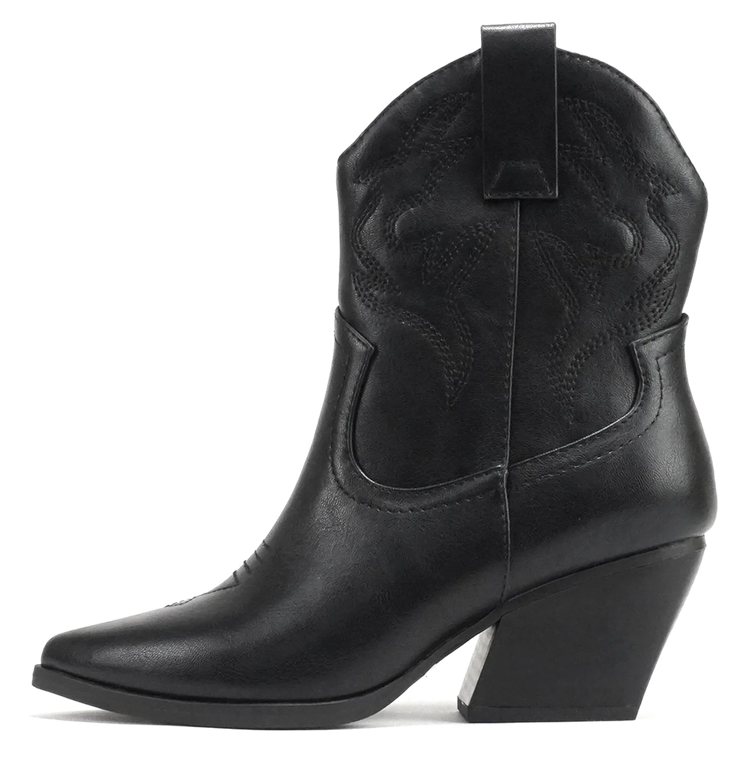 Soda Women Cowgirl Cowboy Western Stitched Ankle Boots Pointed Toe Short Booties High Top Blazing... | Walmart (US)