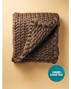 48x70 Wool Chunky Blanket | Fall Trends | HomeGoods | HomeGoods