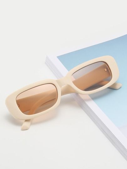 Square Frame Tinted Lens Sunglasses | SHEIN