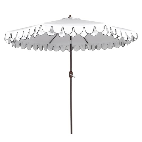 Amazon.com : Funsite 9Ft Elegant Valance Patio Umbrella, Outdoor Umbrellas for Patio with Tilt an... | Amazon (US)