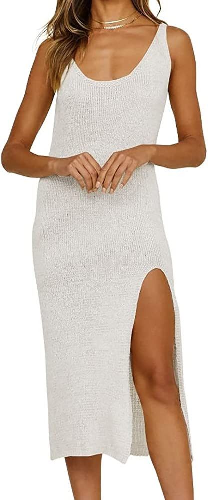 Bsubseach Women Crochet Cover Up for Swimwear Backless Beach Knit Dress | Amazon (US)