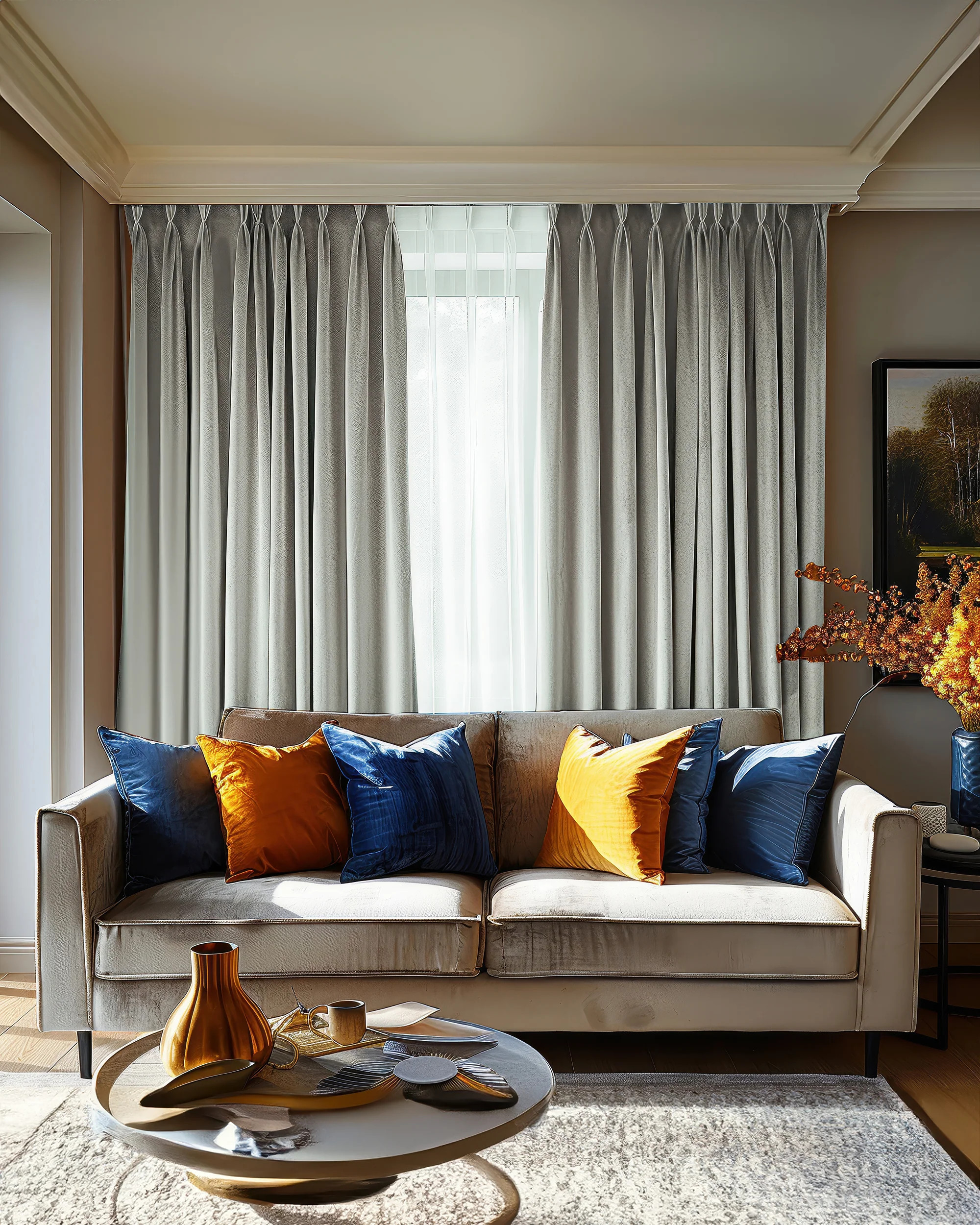 Laborien Linen Look Textured Custom Curtain | TheHues