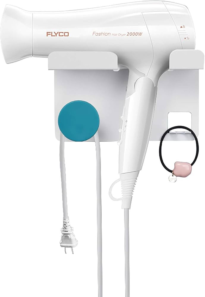 AKLVBL Hair Dryer Stand Holder Wall Mounted, New Upgrade Punching Or Nails-Free Glue Two Ways Blo... | Amazon (US)