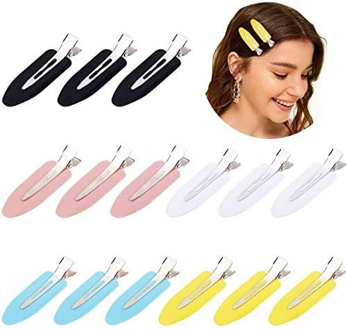 15 Pieces 2.4 inch No Bend Hair Clips, No Crease Hair Clips, Styling Clips for Hairstyle, Curl Pi... | Amazon (US)
