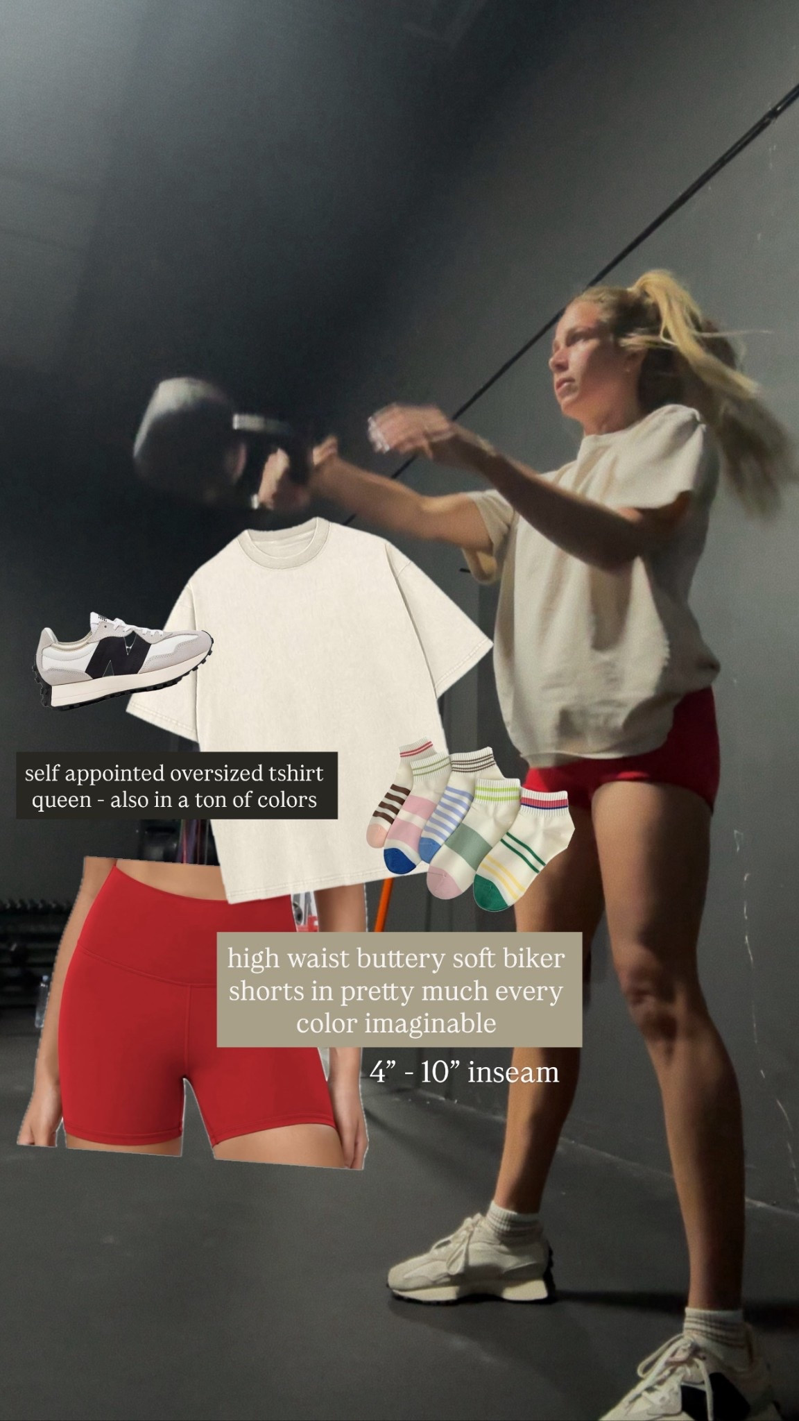 gym ootd - these shorts are unreal soft + love these oversized tees (!!!) all fits true to size 

#LTKActive #LTKFindsUnder50 #LTKShoeCrush