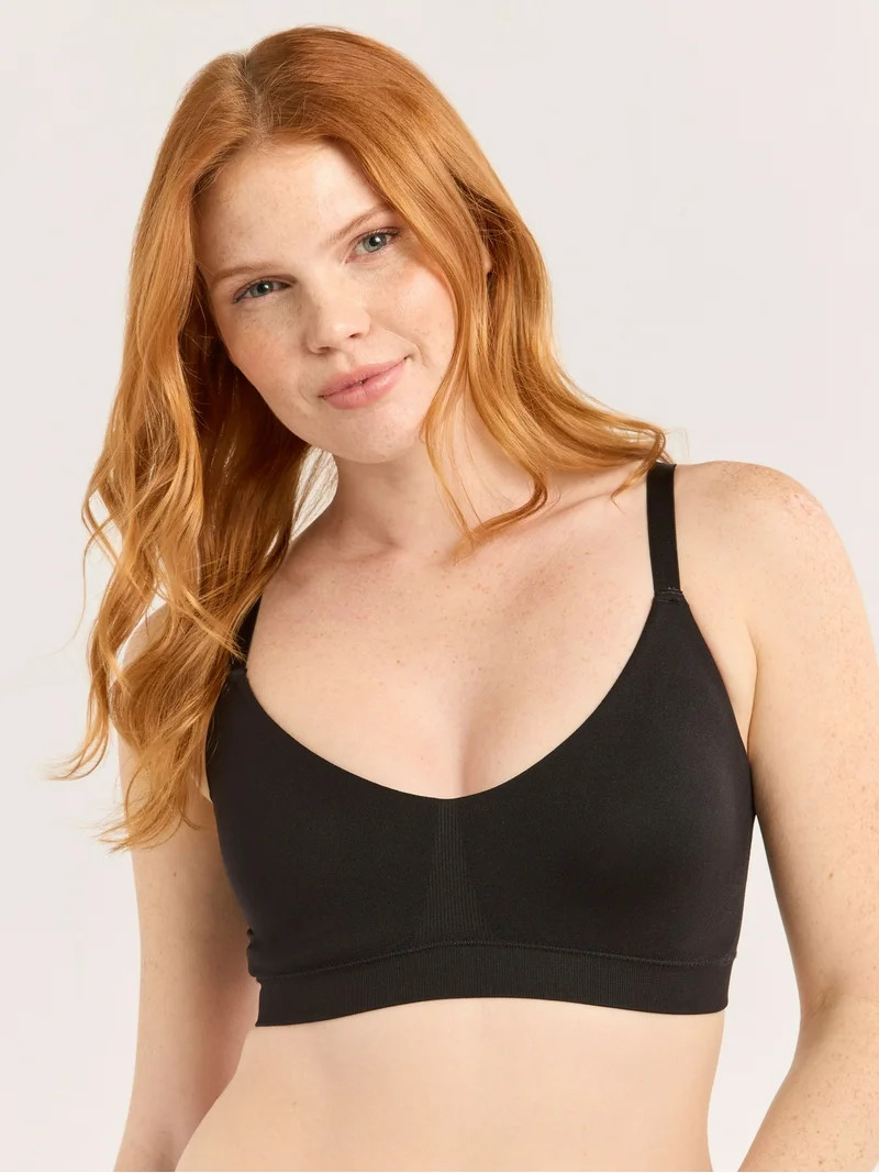 Seamless Plunge Pullover Bralette, Sizes S-3X | Walmart (US)