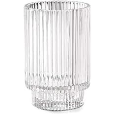 Serene Spaces Living Clear Ribbed Glass Votive Holder, Perfect for Weddings and Home Décor, Meas... | Amazon (US)
