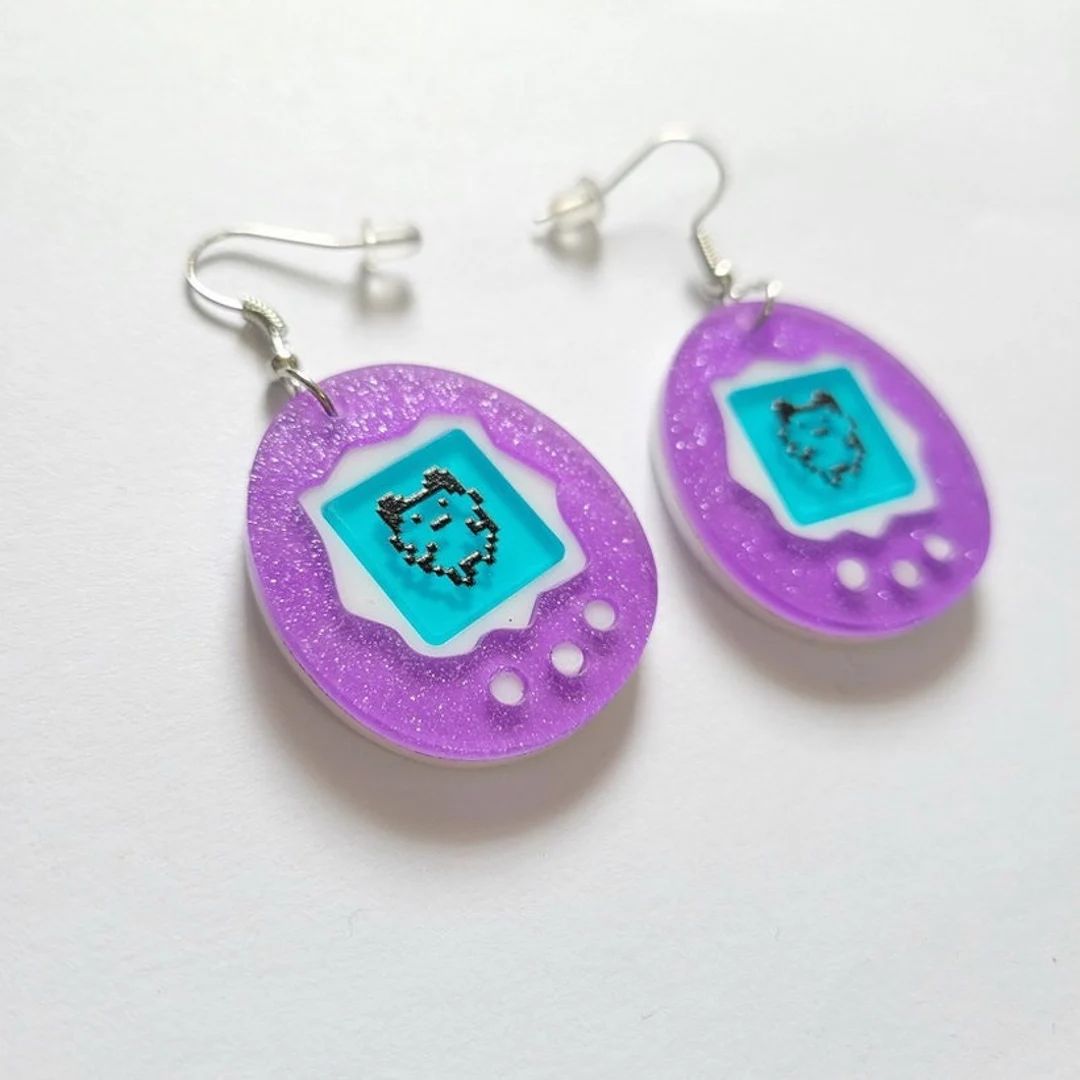 Virtual Pet Acrylic Earrings Tamagotchi Inspired Earrings - Etsy | Etsy (US)