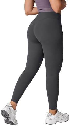 Hugcurve No Front Seam Hidden Scrunch Butt High Waisted Workout Leggings for Women Butt Lifting Y... | Amazon (US)