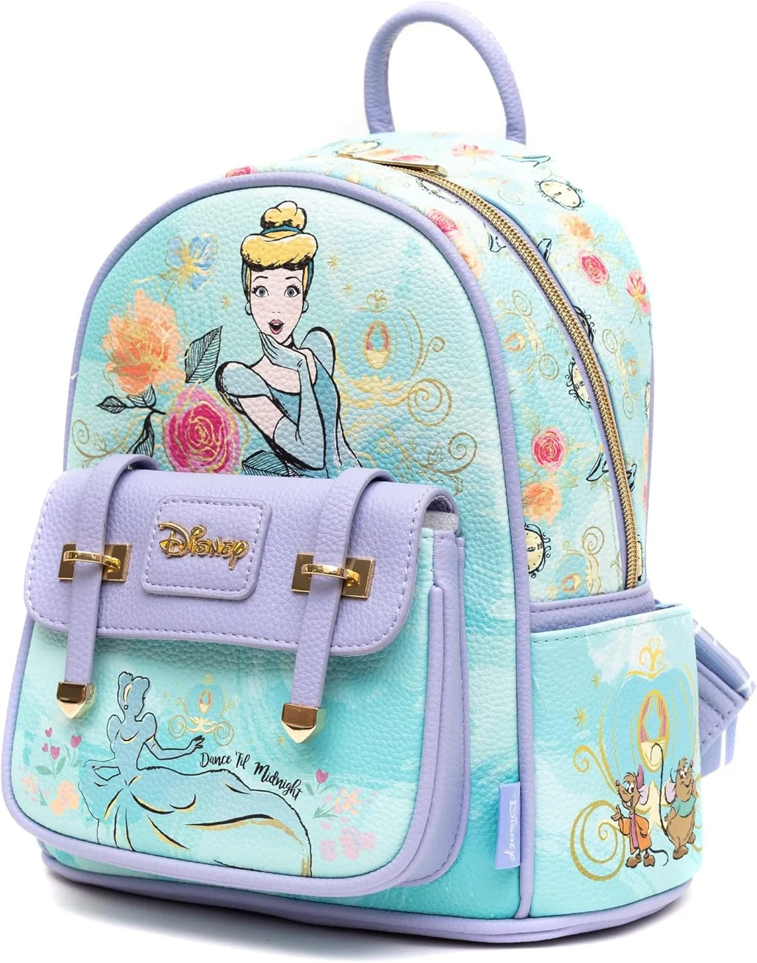 Personalized Disney Princess Cinderella 11" Vegan Leather Fashion Mini Backpack - Etsy | Etsy (US)
