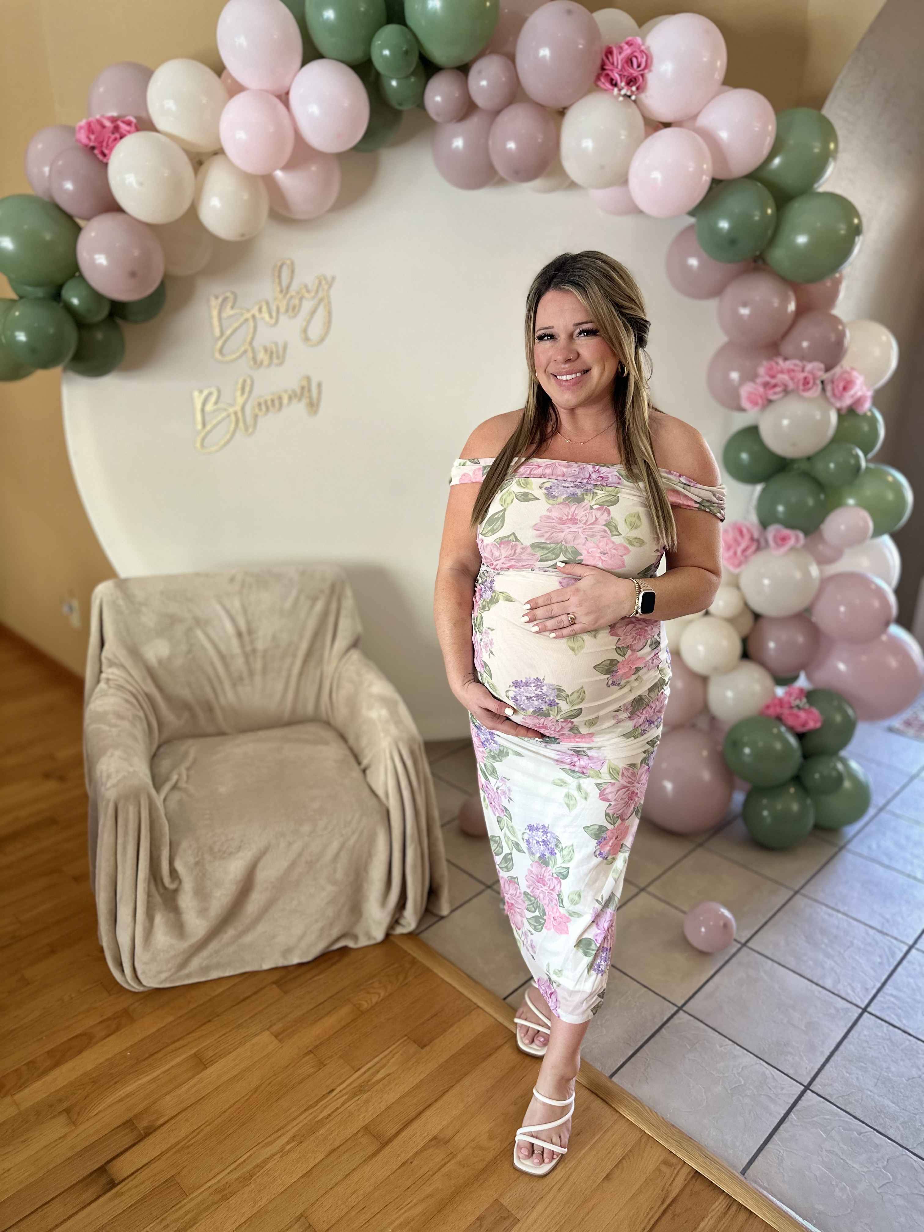 Obsessed with everything about this look and this day!!! So happy to have friends and family surrounding me to celebrate expecting our daughter Aurora.

Baby shower invitation for a girl! I’m 33 weeks pregnant here in Tampa Florida and it was a warm day so I went with this cutie bodycon floral dress.

I’ve also tagged the fun balloon set we used for the shower as well.

#LTKBump #LTKStyleTip #LTKParties