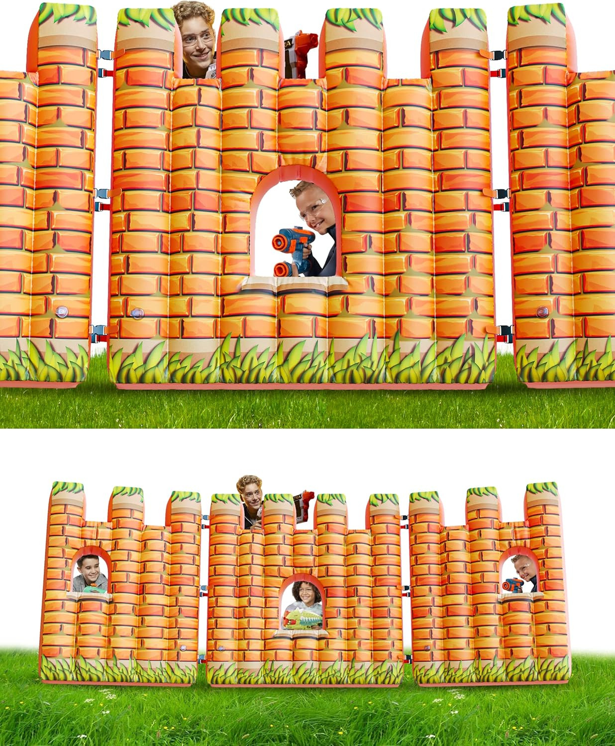 Skywin Castle Inflatable Walls for Kids - Castle-Shaped 4 x 12 ft Windowed Walls for Laser Tag Se... | Amazon (US)