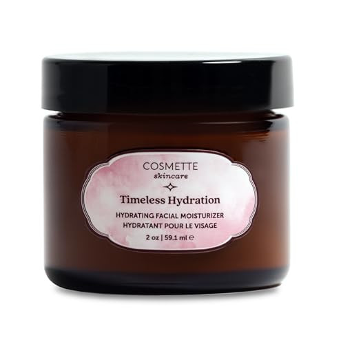 Cosmette Timeless Hydration - Anti Aging Hyaluronic Acid Face Moisturizer with Squalane, Ceramides, Vitamins C & E, Rosehip & Tamanu Oil - Vegan, Natural Skin Care for Clean Beauty, 2 Fl Oz | Amazon (US)