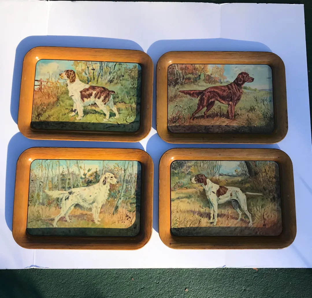 Ole Larson Bird Dog Painted Trays, - Etsy | Etsy (US)