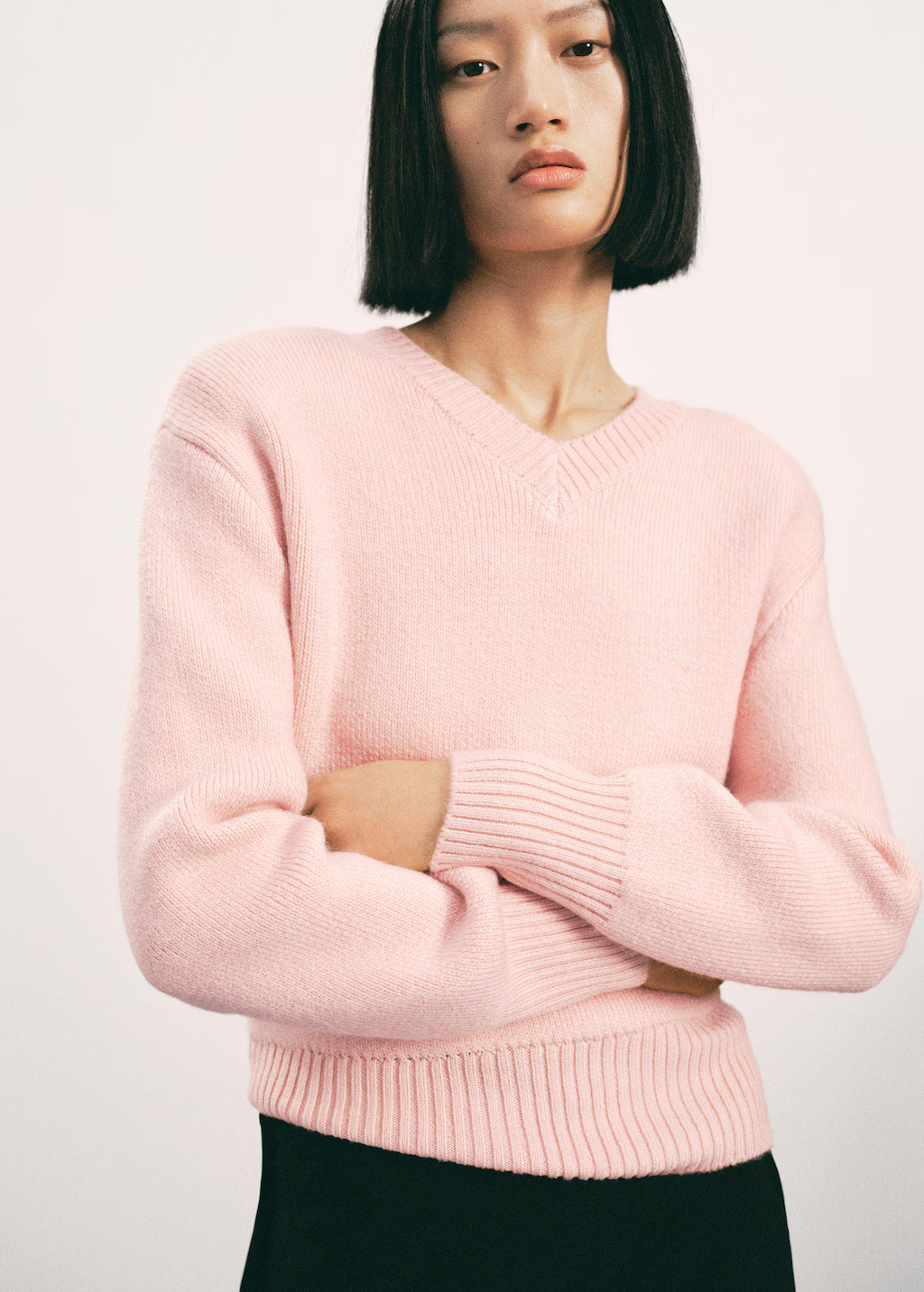 V-neck knit sweater | Mango (US/MX/AU)