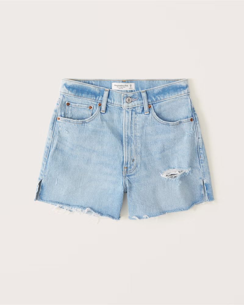 Women's High Rise 4 Inch Mom Shorts | Women's | Abercrombie.com | Abercrombie & Fitch (US)