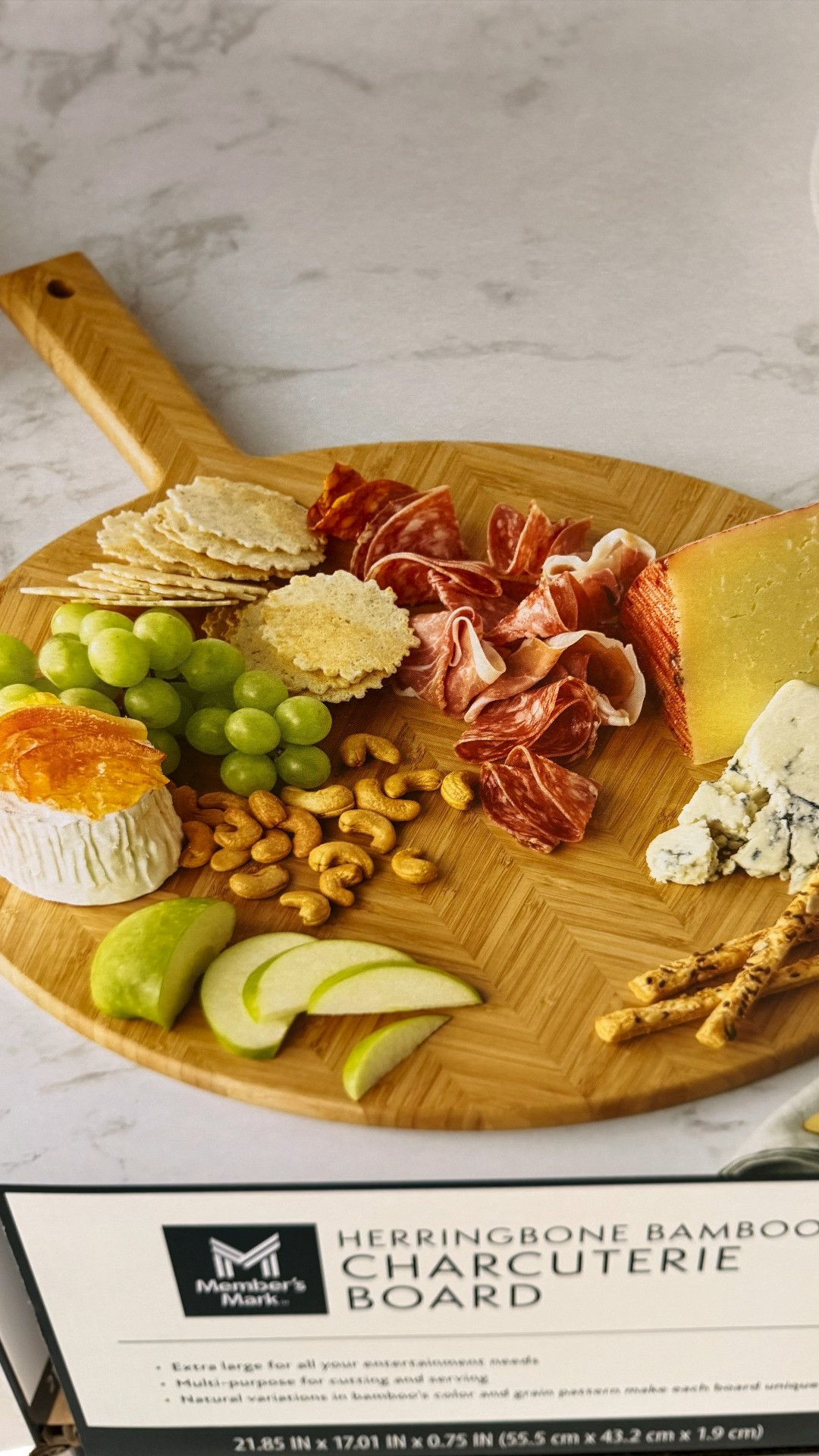 Can we take a moment for this beauty? I had to see it for myself and yes, this Herringbone Bamboo Charcuterie Board— is just as stunning in person.

But it’s not just for looks. The herringbone pattern gives it that elevated feel, but it’s also super functional.

Whether you’re putting together a snack board for a cozy evening on the couch or hosting a special event, it’s perfect for cheeses, cured meats, fresh fruit, veggies, crackers—basically all the good stuff. Even dips and little bites will fit perfectly.

If you want something that instantly makes your table look put-together… this is it.

It will make a great gift for #MothersDay or #FathersDay 🥰

#LTKfoodie #LTKHome
