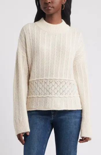 Mock Neck Alpaca & Wool Blend Sweater | Nordstrom