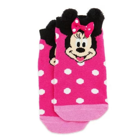 Disney Store Minnie Mouse Pink Polka Dot Ankle Socks Kids Girls Size S 5-9 | Walmart (US)