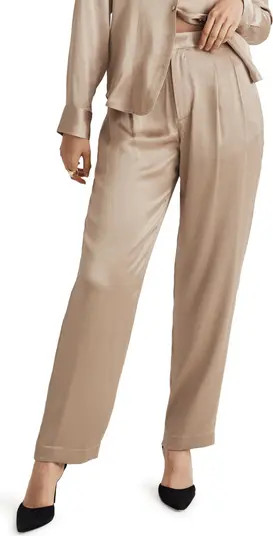 Madewell The Turner Tapered Satin Pants | Nordstrom | Nordstrom