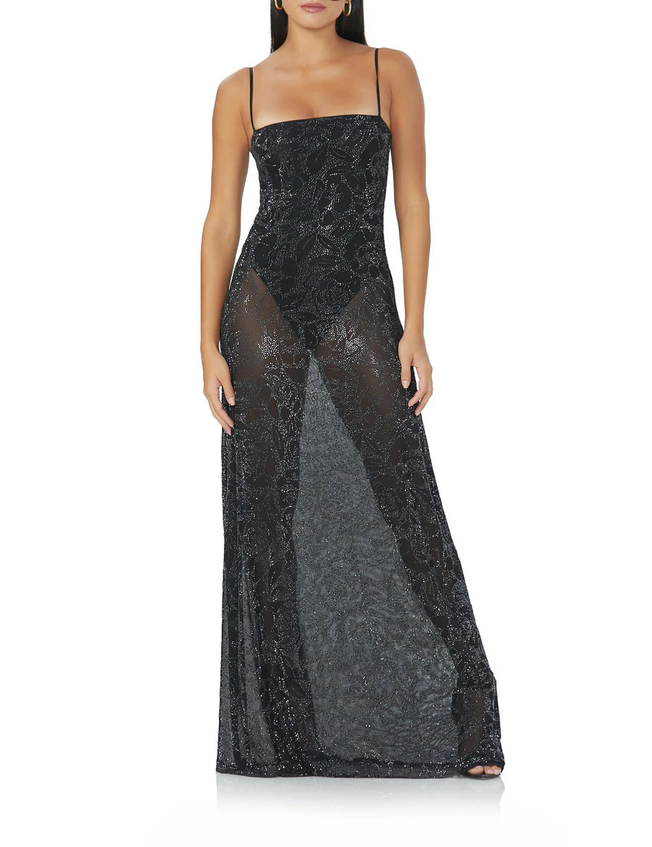 Shea Rose Rhinestone Dress - Noir | ShopAFRM