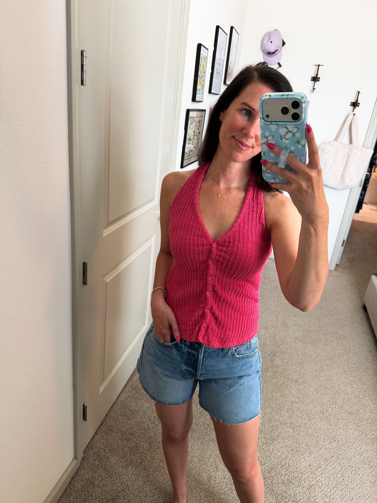 Target // halter neck top // denim shorts // under $50 // summer outfit // beach // vacation // baggy shorts // long shorts

#LTKgrwm #LTKSaleAlert #LTKTravel