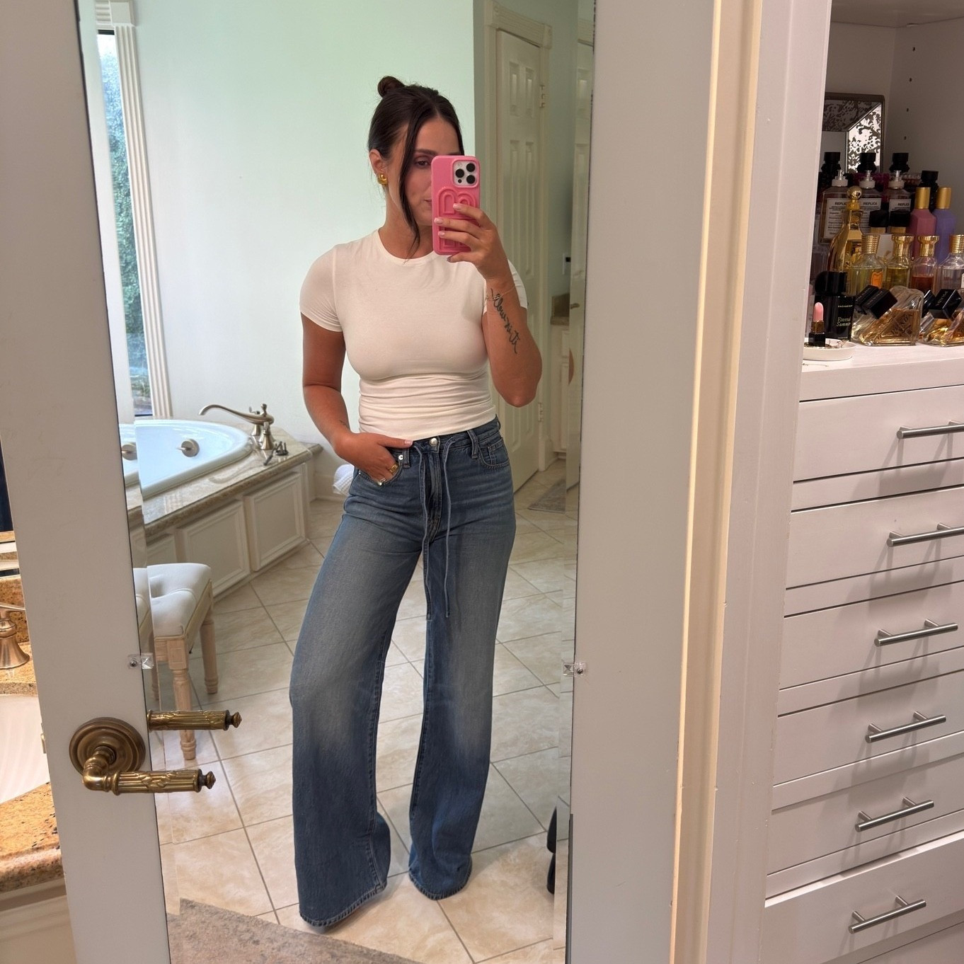 Posting about these Madewell jeans again because I truly cannot stop wearing them.

I know, I know, I shared them last week but they've earned their spot in the rotation and I'd be doing you a disservice if I didn't keep reminding you they exist. The wash is perfect for right now, and they go with basically everything in my closet. Linking my exact pair below.  

 #LTKxMadewell #LTKgrwm #LTKootd