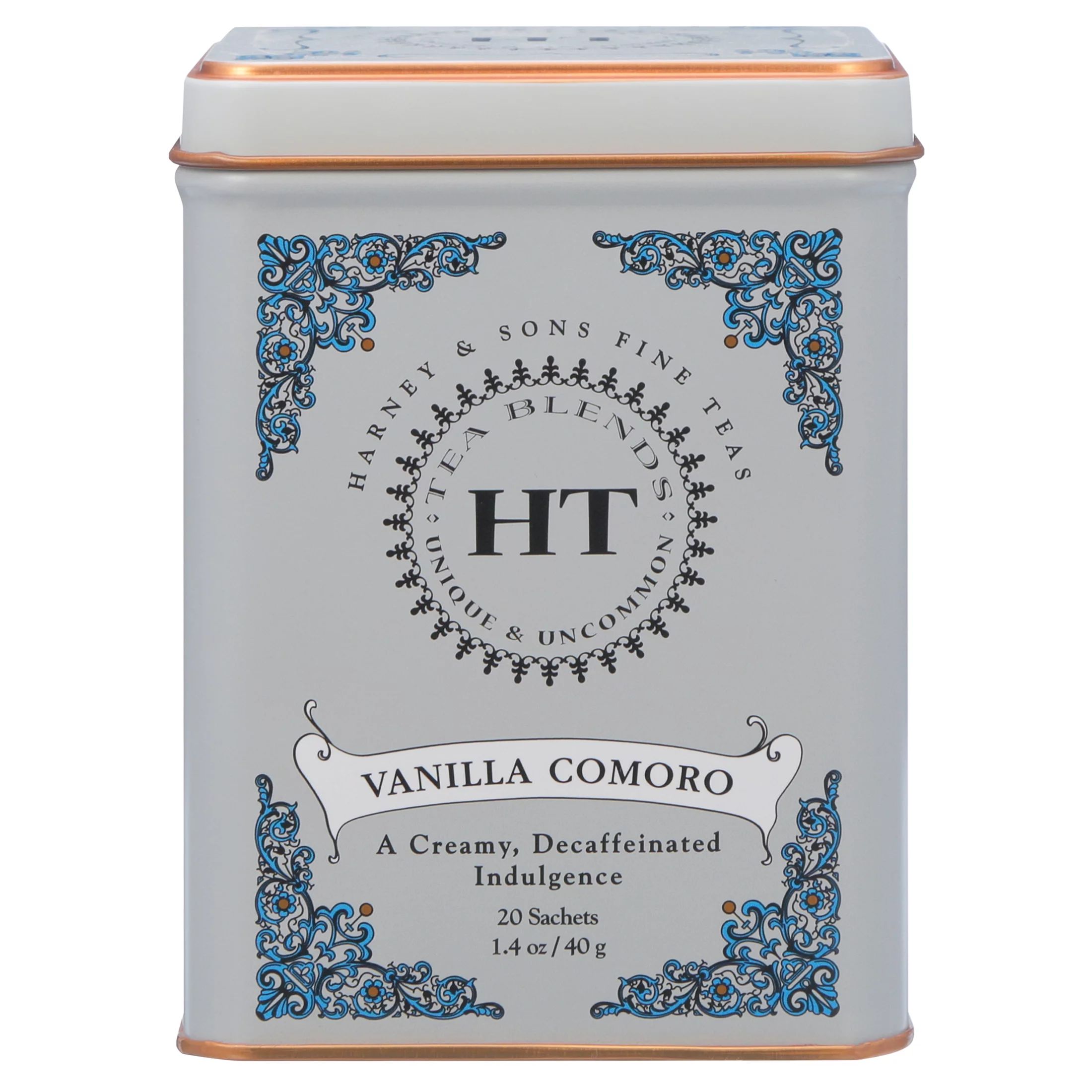 Harney & Sons, Vanilla Comoro, Decaffeinated Black Tea with Vanilla, 1.4 oz, 20 Count | Walmart (US)