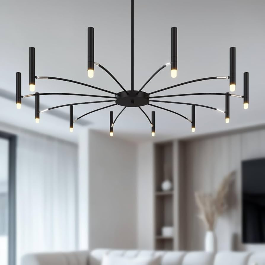 𝗠𝗢𝗗 𝗟𝗜𝗚𝗛𝗧𝗜𝗡𝗚 Kendall | Modern Candle Chandelier, Sputnik Chandel... | Amazon (US)