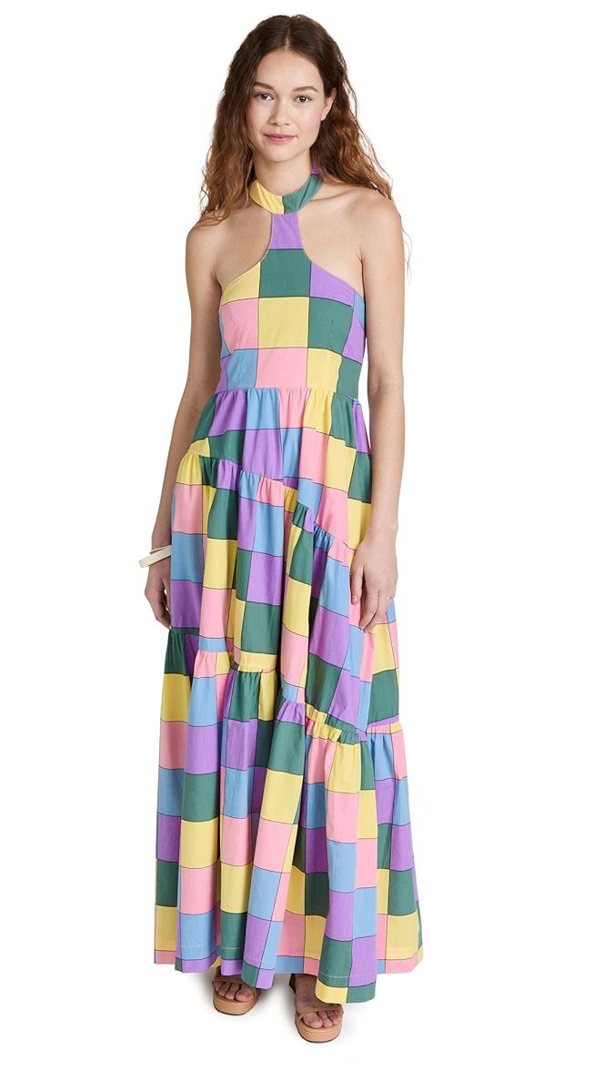 Centered Halter Neck Tiered Maxi Dress | Shopbop