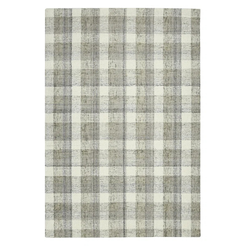Ashleigh Hand Tufted Wool Plaid Rug | Wayfair North America