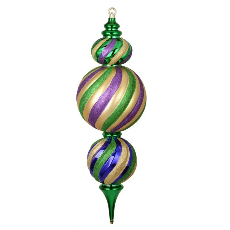 Mardi Gras Jumbo Multicolor Shatterproof Finial Ornament, 24 in, by Way To Celebrate | Walmart (US)