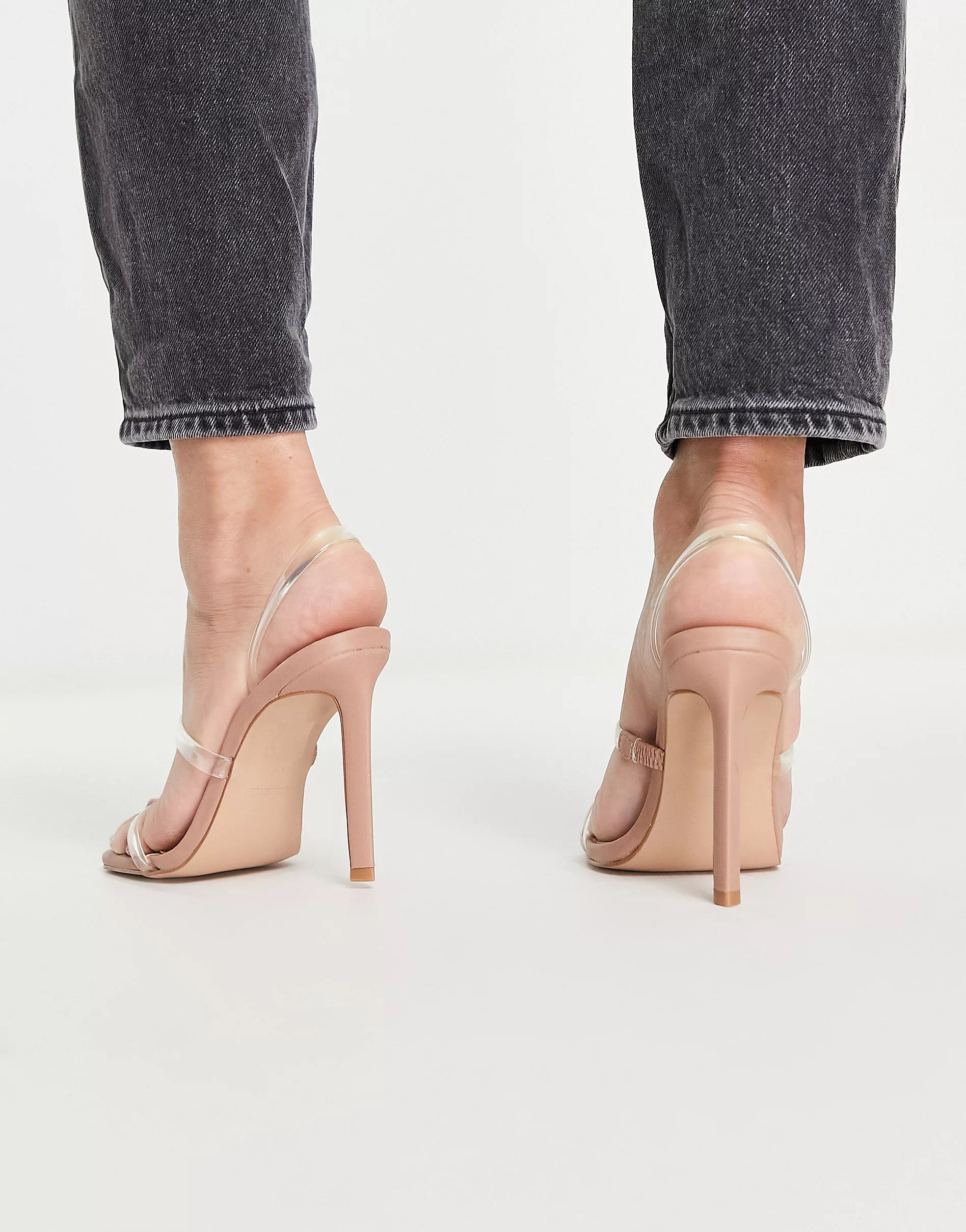 Steve Madden Gracey strappy heeled sandals in clear | ASOS (Global)