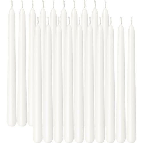 Viyffo Taper Candles 12 Inch – 20 Pack White, Dripless, Unscented, Smokeless – 9 Hour Burn – Tall Candlesticks for Wedding, Dinner, Holiday, Party, Home Decor | Amazon (US)
