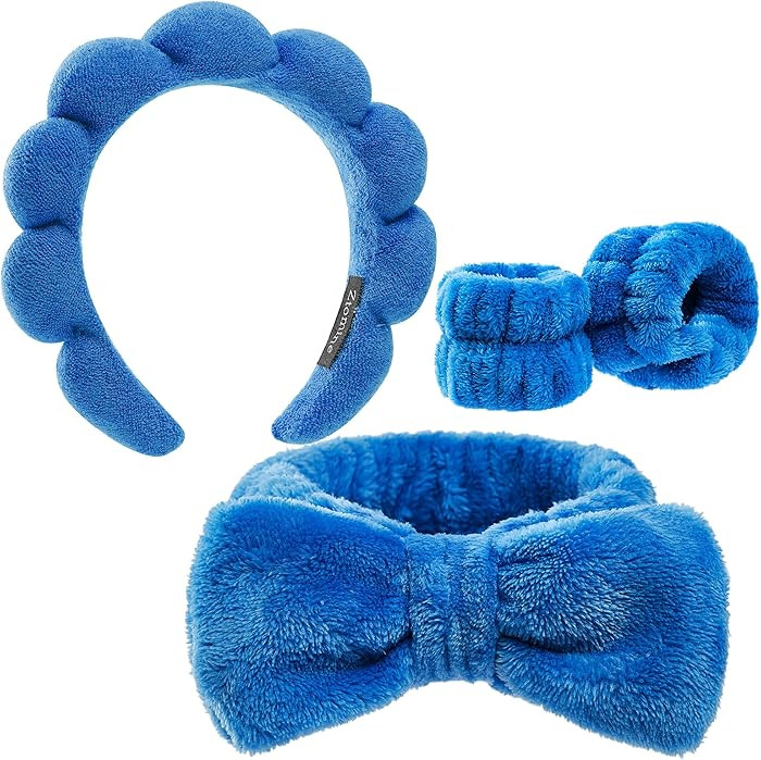 Headbands for Women - Spa Headband and Wristband Set - Headband for Washing Face,Facial Mask,Make... | Amazon (US)