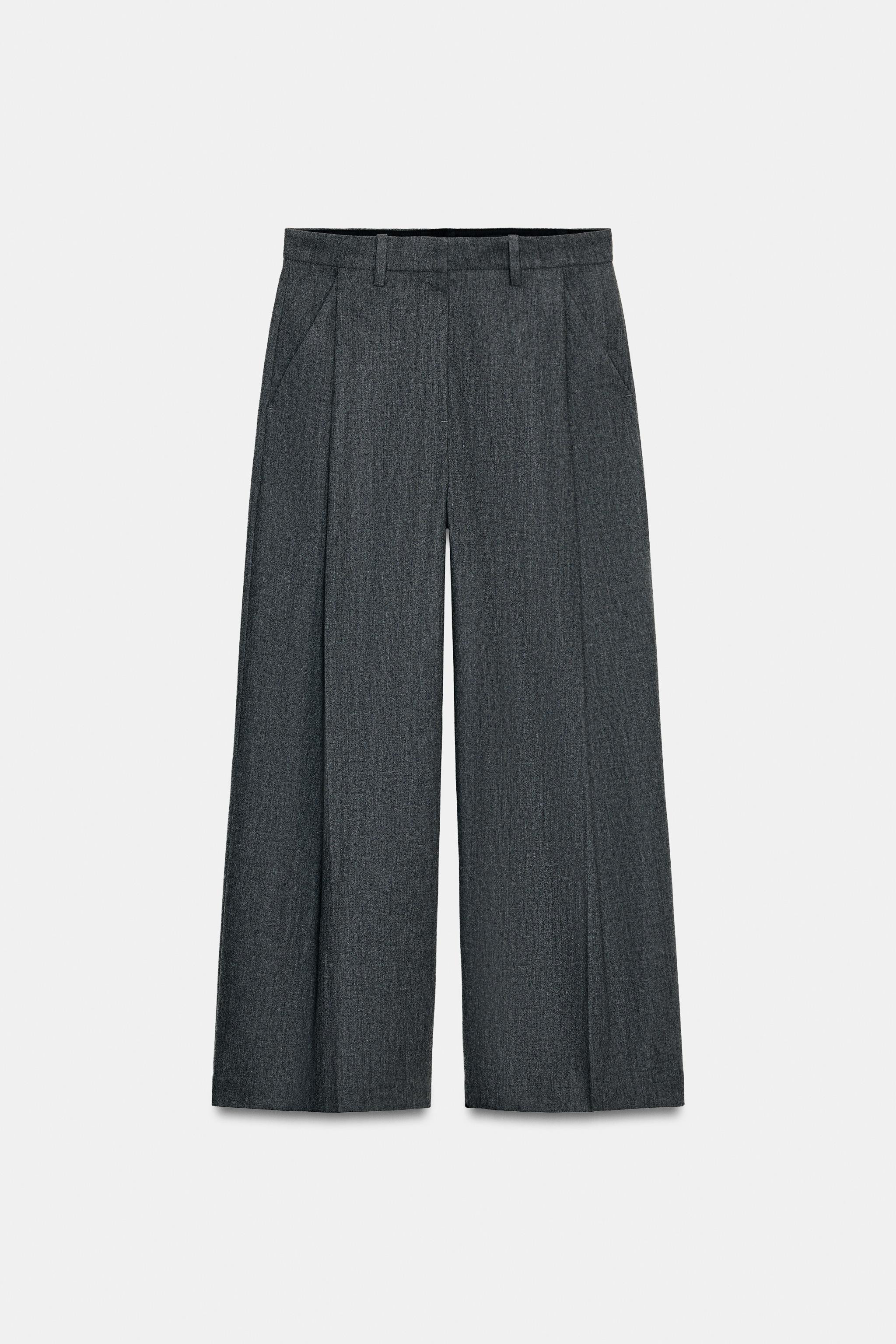 ZW COLLECTION WIDE LEG PLEATED PANTS | Zara Canada