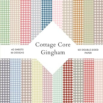 Cottage Core Gingham Scrapbook Paper: | Cottage Core Gingham Craft Paper | 8.5 x 8.5 inch | Cotta... | Amazon (US)
