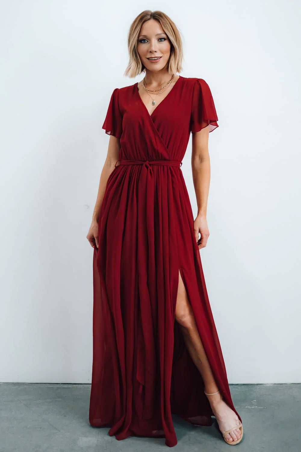 Kristina Maxi Dress | Burgundy | Baltic Born