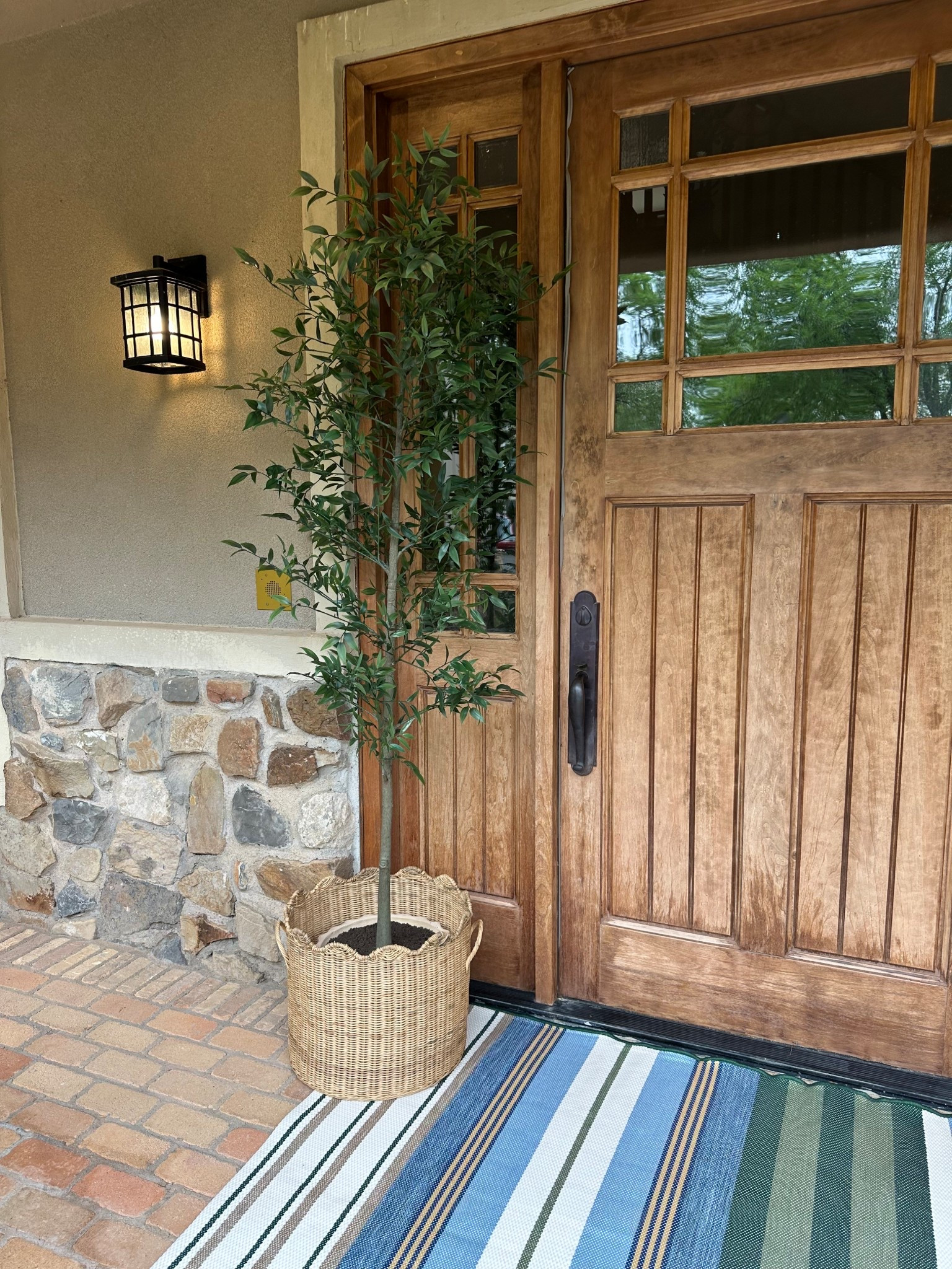 How real does this faux Target tree look?! Also comes with a sturdy base, but decided to spruce it up with this precious scalloped basket ☺️

#LTKmomlife #LTKHome #LTKSeasonal