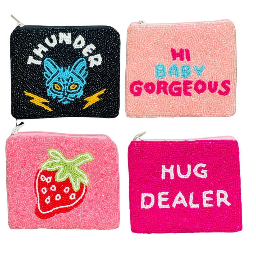 Beaded Coin Purse Preppy Beaded Bag, Beaded Wallet, Coin Pouch, Valentine's Day Gifts, Change Pur... | Etsy (US)