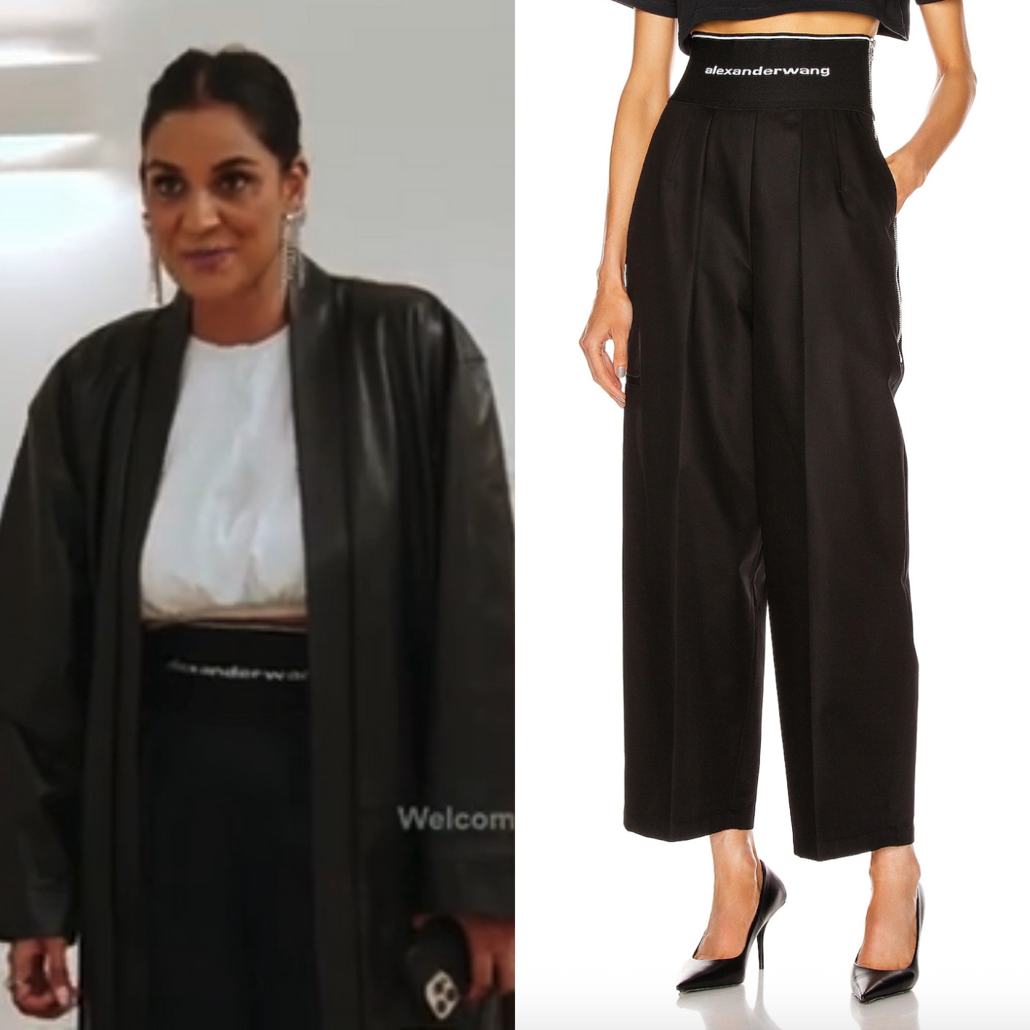 Jessel Taank’s Black Logo Pants 