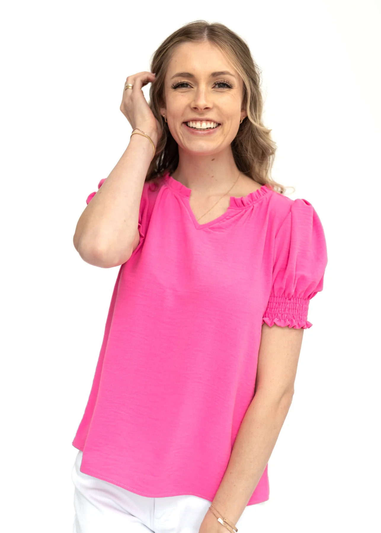 Cindi Bubble Gum Top | My Sister's Closet Boutique