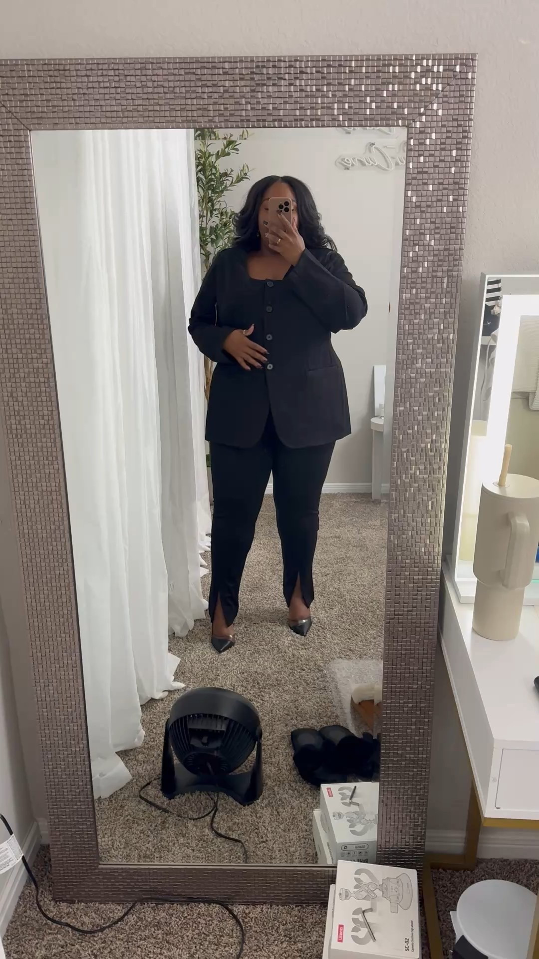 Plus size Walmart work wear outfit. Ponte front split pants and curvy blazer. I’m wearing a 2X in the pants, and a 3X in the blazer. (I should have ordered a one X in the blazer) Size 20/22

Plus size workwear. Work outfit. Corporate outfit. Plus size work clothes. Walmart finds. Plus size fashion.

#LTKFindsUnder50 #LTKPlusSize #LTKWorkwear