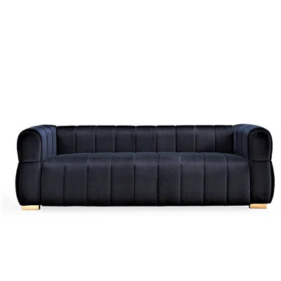 Velvet Sofa With Tufted Low Back Design | Wayfair North America
