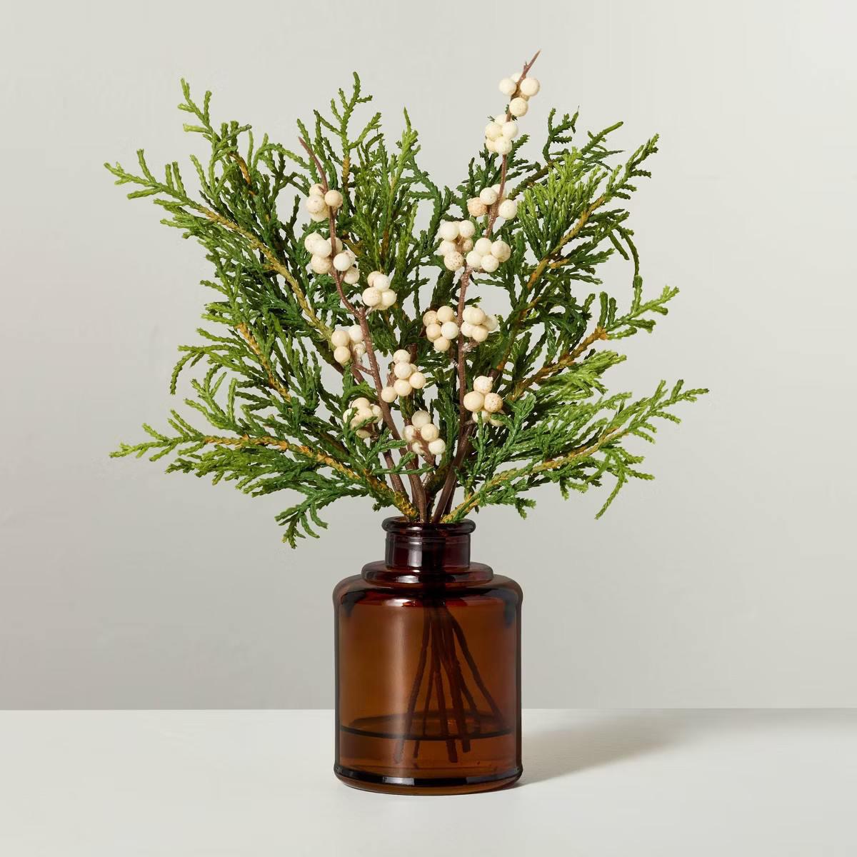 Faux Cedar and Snowberry Christmas Arrangement - Hearth & Hand™ with Magnolia | Target