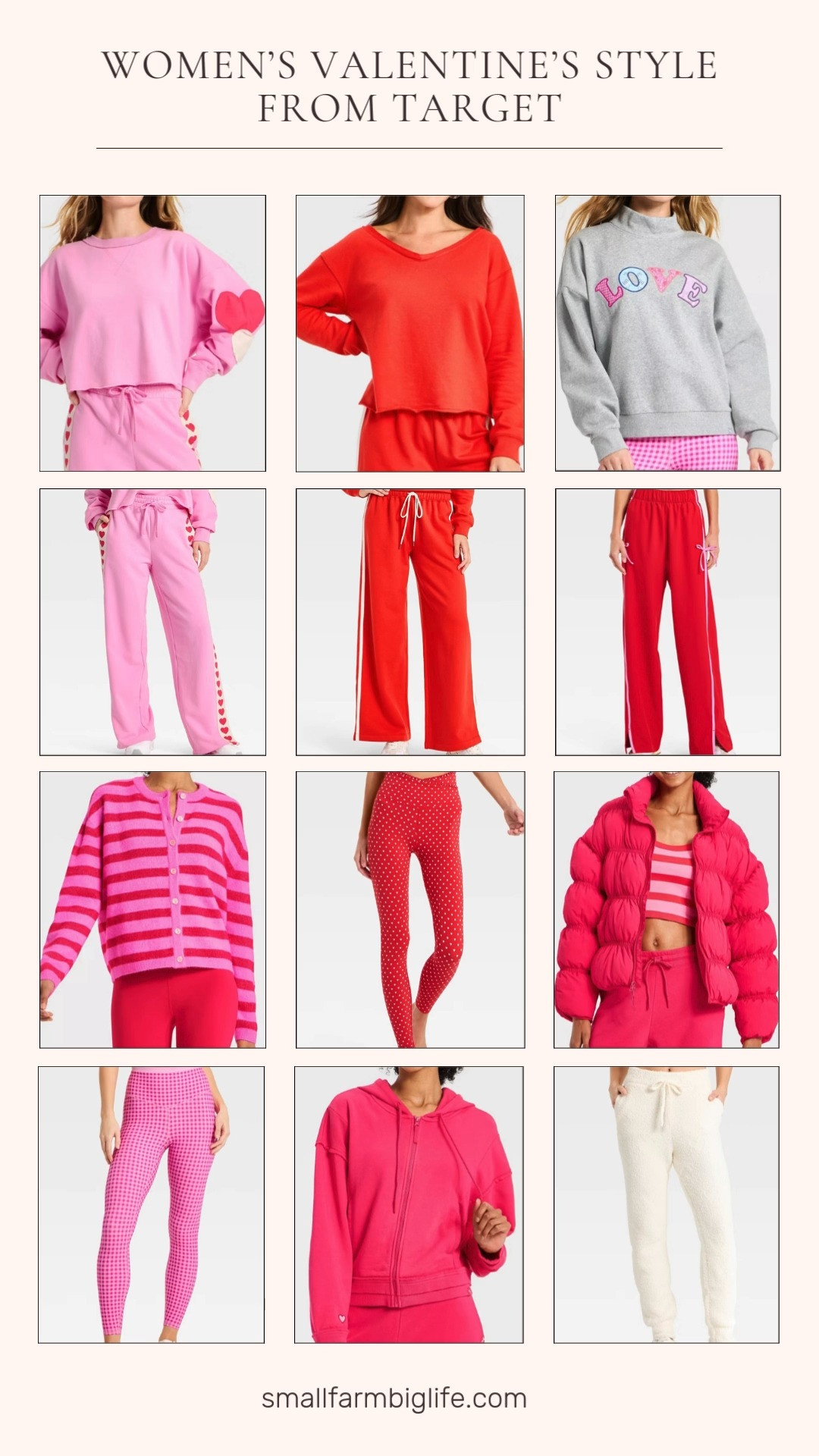 Women’s Valentine’s style from Target 💕 Cozy, playful pieces in pink, red, and hearts. From comfy sweats and leggings to cardigans and puffers. These are perfect for lounging, errands, and casual Valentine’s outfits. 

 #LTKSeasonal #LTKActive #LTKFindsUnder50