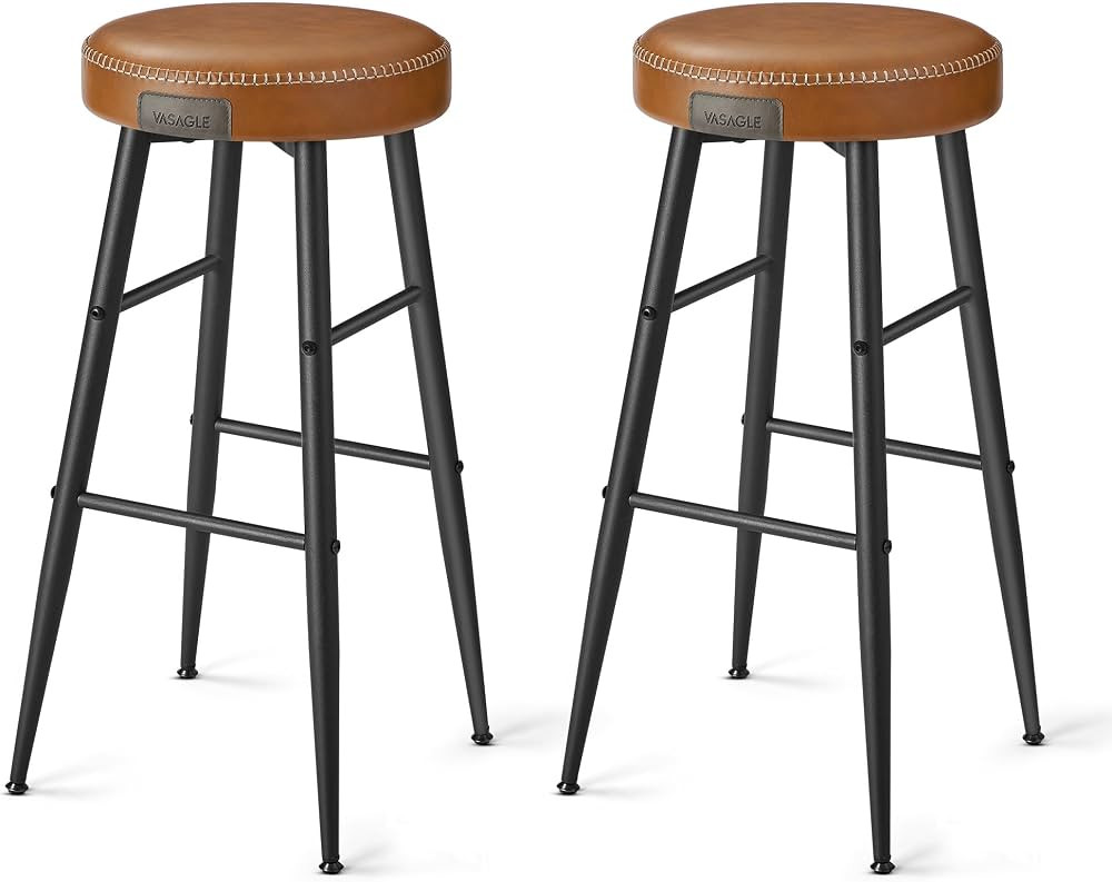 VASAGLE EKHO Collection - Juego de 2 taburetes de bar, taburetes de bar de altura de barra, tabur... | Amazon (US)