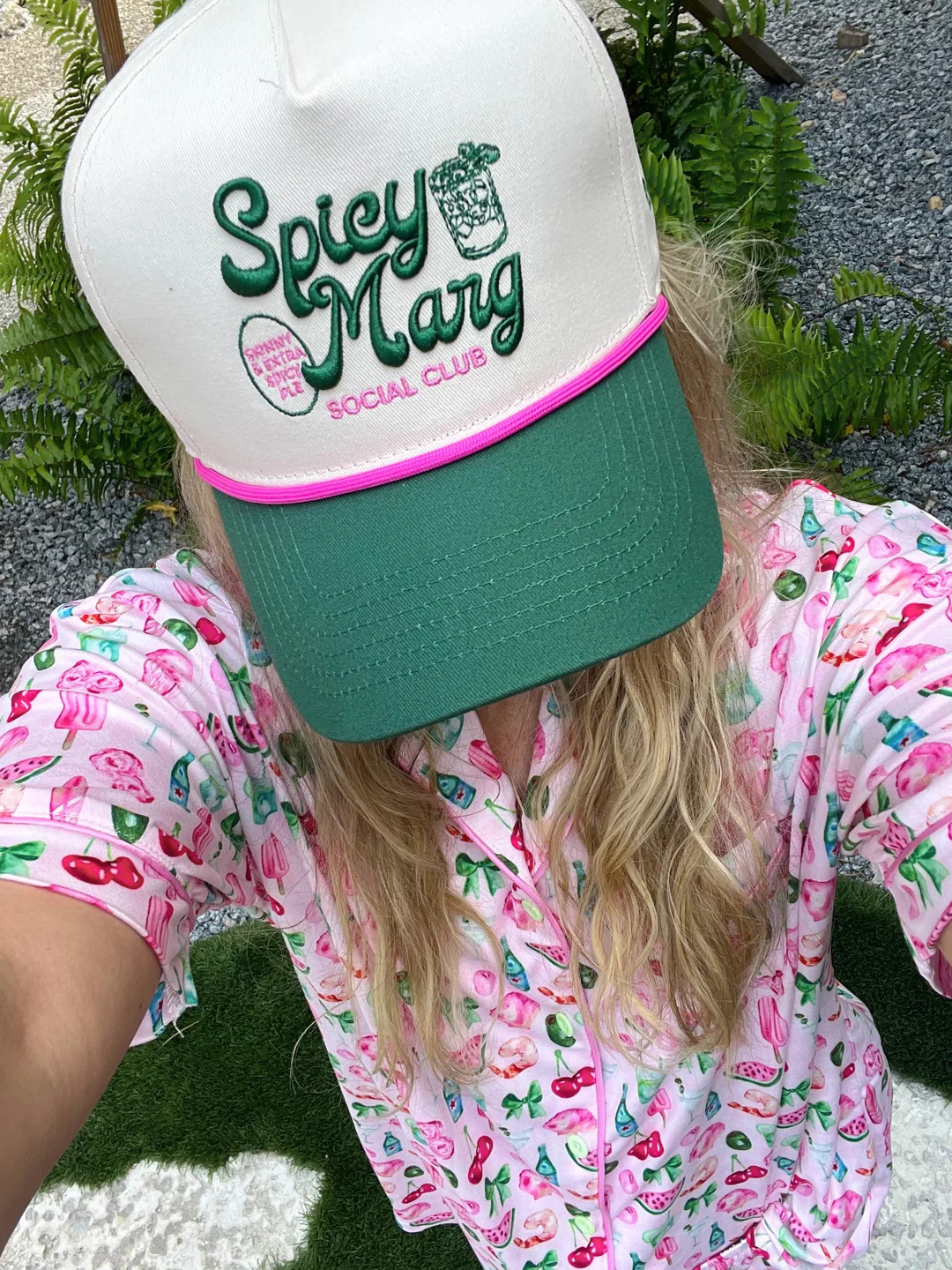 Spicy Marg Social Club - Green Vintage Trucker Hat | KenzKustomz