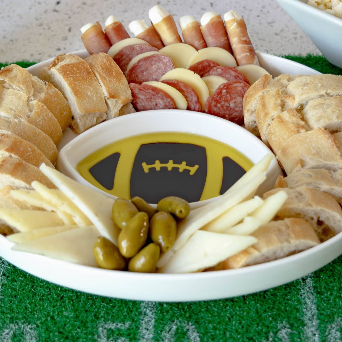 Jeanne Fitz Football Dipping Platter Olive Oil/Balsamic Vinegar | Target
