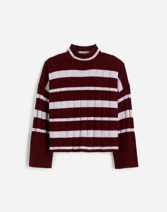 Ribbed Cashmere-Wool Blend Pullover Sweater | Madewell